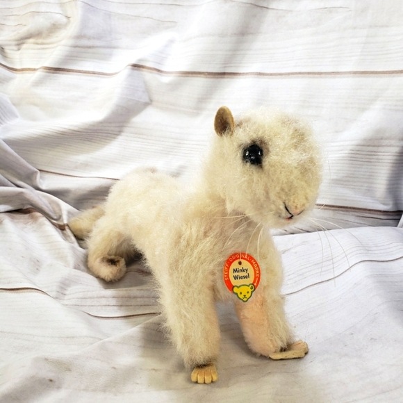 Steiff Mohair Weasel Minky Wiesel Stuffed Animal 12 Inch 2230/22 Vintage